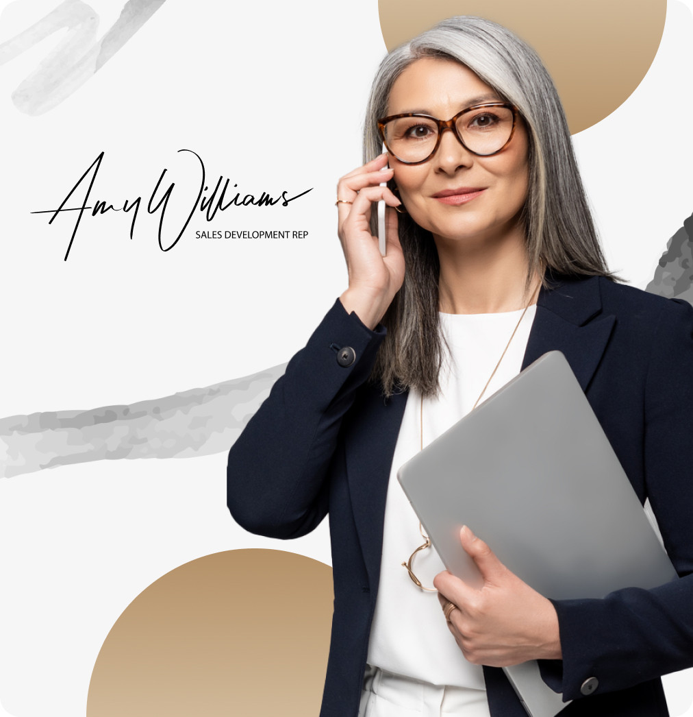A Photologo customer holding her signature logo