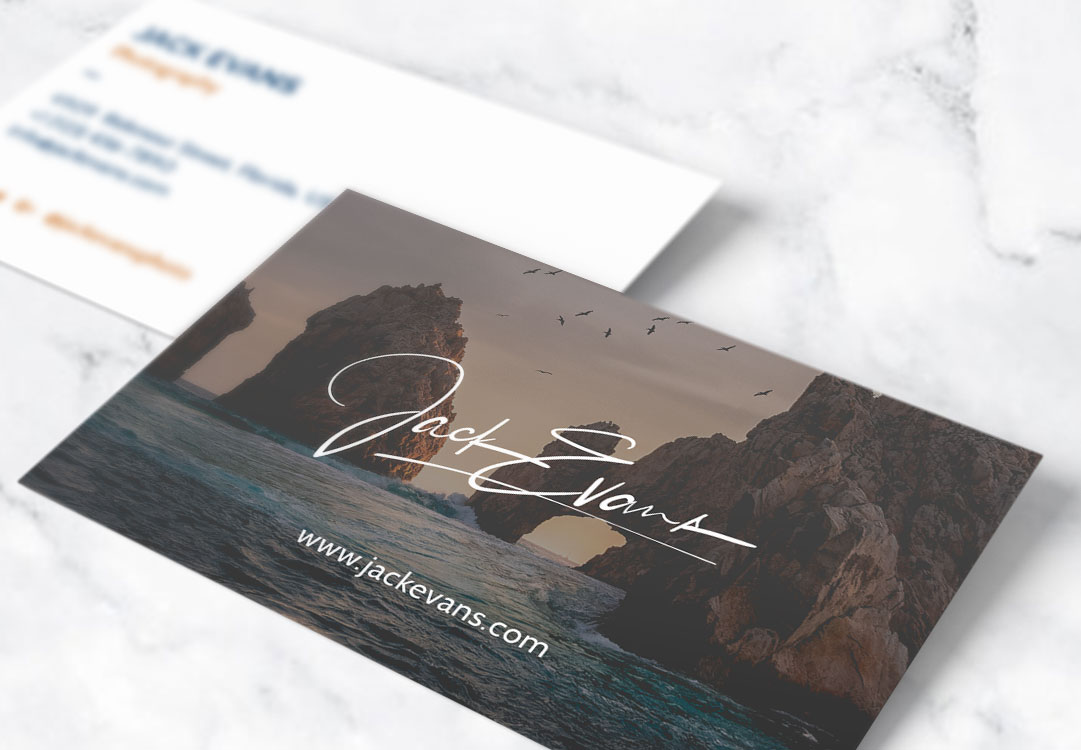 cool photographer business card