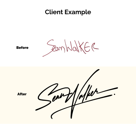 Signature tutorial - Before and after 1 1